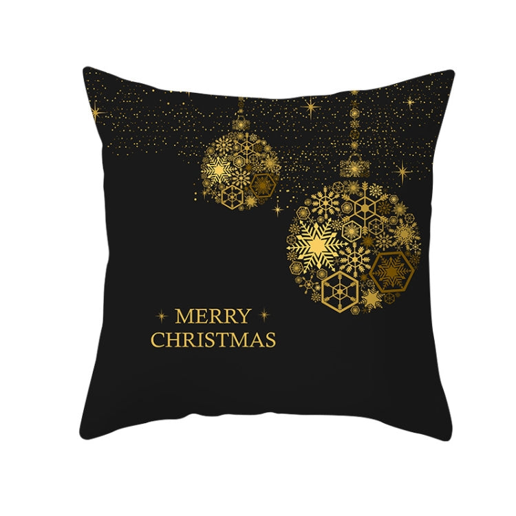 3 PCS Christmas Peach Skin Sofa Pillowcase Cushion Cover Without Pillow Core, Size: 45x45cm