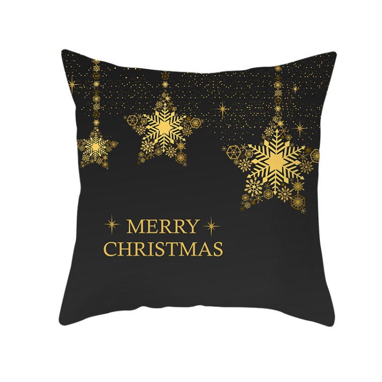 3 PCS Christmas Peach Skin Sofa Pillowcase Cushion Cover Without Pillow Core, Size: 45x45cm