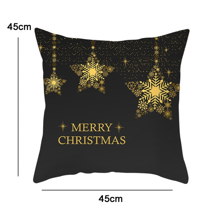 3 PCS Christmas Peach Skin Sofa Pillowcase Cushion Cover Without Pillow Core, Size: 45x45cm