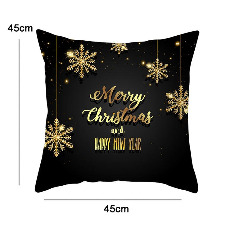 3 PCS Christmas Peach Skin Sofa Pillowcase Cushion Cover Without Pillow Core, Size: 45x45cm