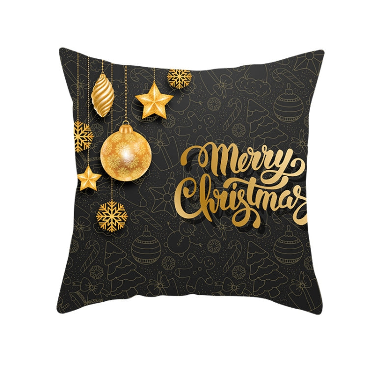 3 PCS Christmas Peach Skin Sofa Pillowcase Cushion Cover Without Pillow Core, Size: 45x45cm