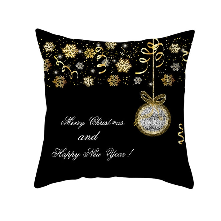 3 PCS Christmas Peach Skin Sofa Pillowcase Cushion Cover Without Pillow Core, Size: 45x45cm