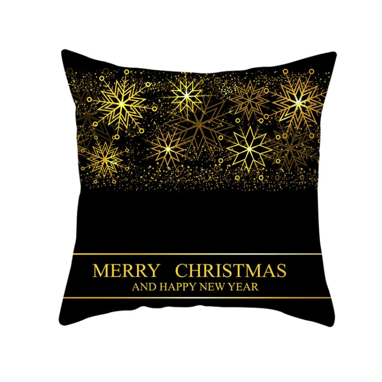 3 PCS Christmas Peach Skin Sofa Pillowcase Cushion Cover Without Pillow Core, Size: 45x45cm