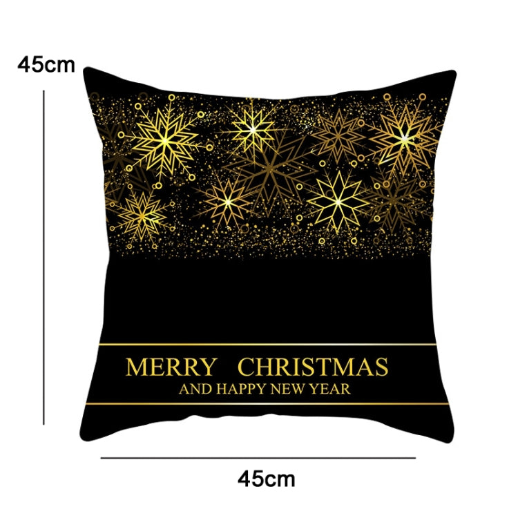 3 PCS Christmas Peach Skin Sofa Pillowcase Cushion Cover Without Pillow Core, Size: 45x45cm