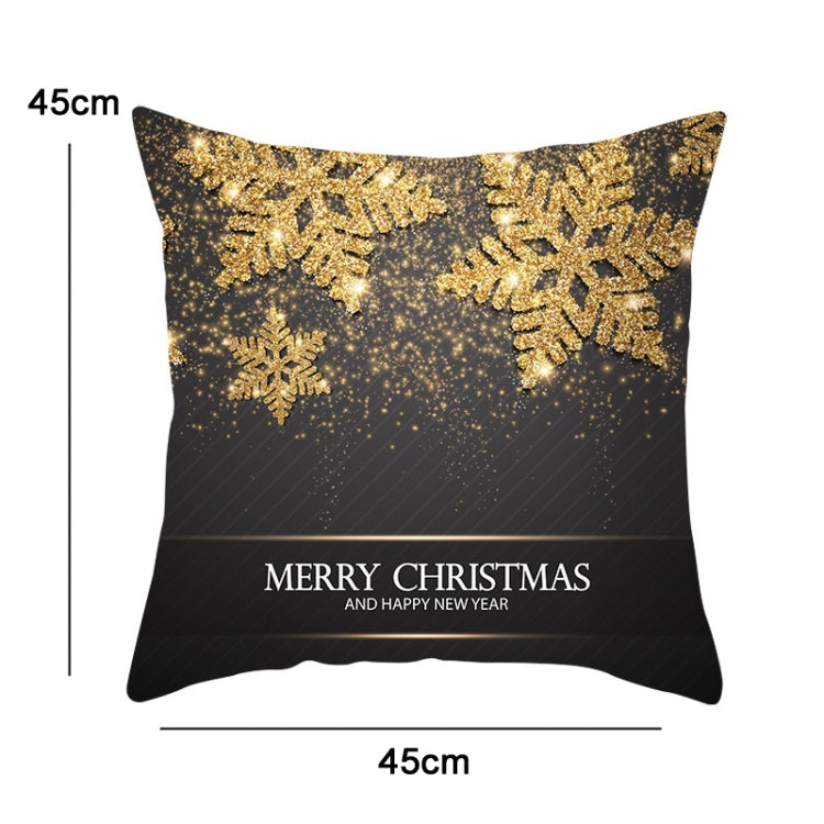 3 PCS Christmas Peach Skin Sofa Pillowcase Cushion Cover Without Pillow Core, Size: 45x45cm