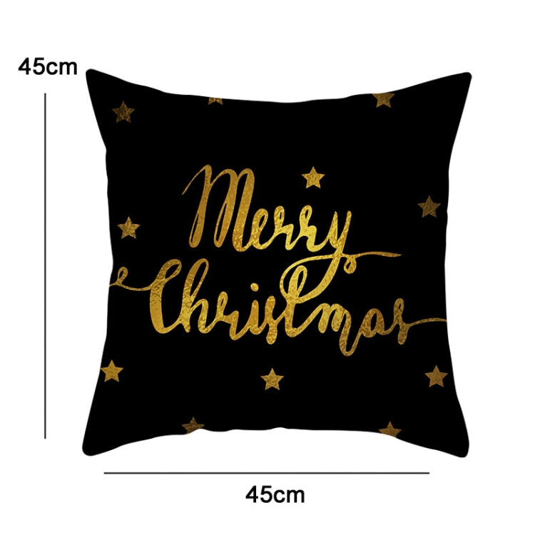 3 PCS Christmas Peach Skin Sofa Pillowcase Cushion Cover Without Pillow Core, Size: 45x45cm