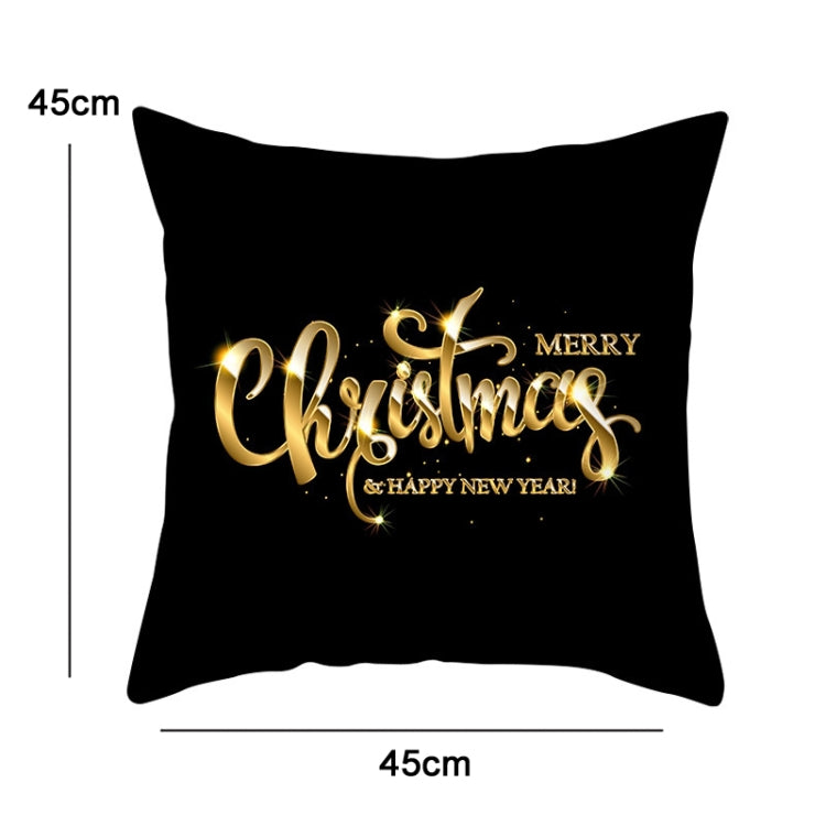 3 PCS Christmas Peach Skin Sofa Pillowcase Cushion Cover Without Pillow Core, Size: 45x45cm