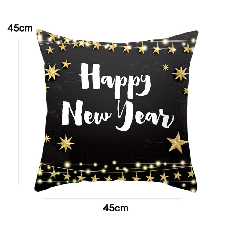 3 PCS Christmas Peach Skin Sofa Pillowcase Cushion Cover Without Pillow Core, Size: 45x45cm