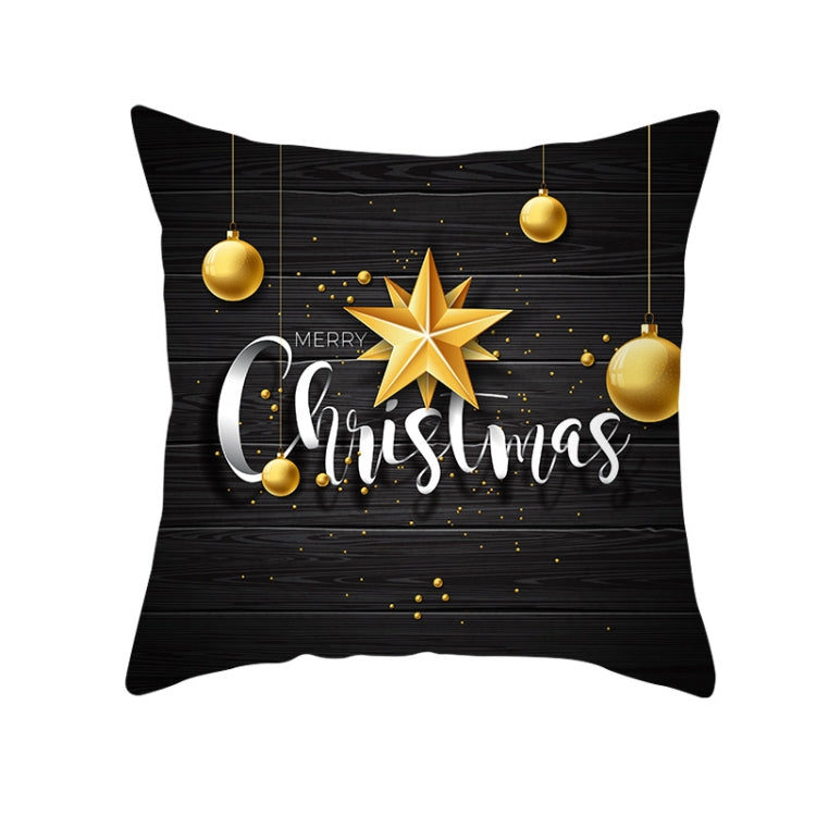 3 PCS Christmas Peach Skin Sofa Pillowcase Cushion Cover Without Pillow Core, Size: 45x45cm