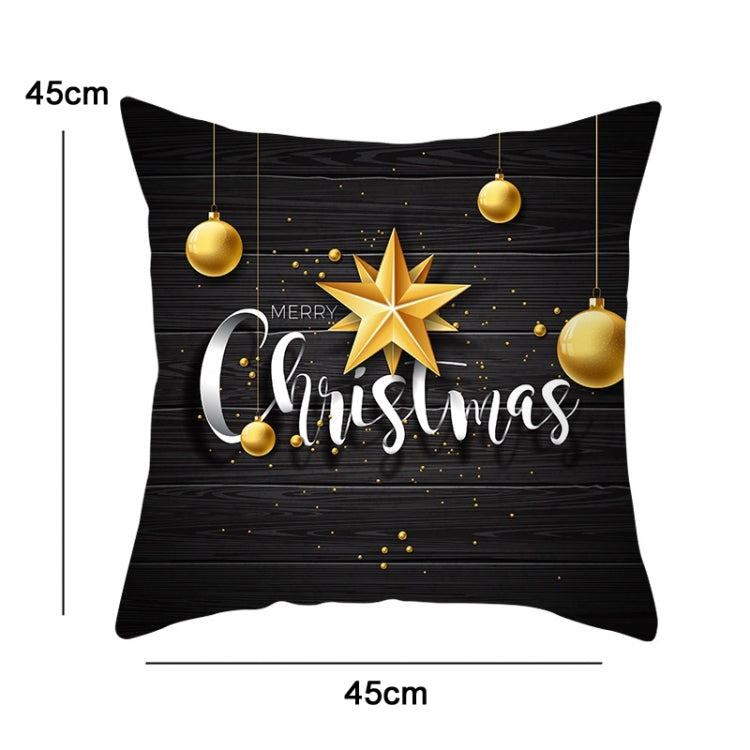 3 PCS Christmas Peach Skin Sofa Pillowcase Cushion Cover Without Pillow Core, Size: 45x45cm