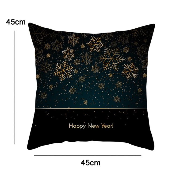 3 PCS Christmas Peach Skin Sofa Pillowcase Cushion Cover Without Pillow Core, Size: 45x45cm