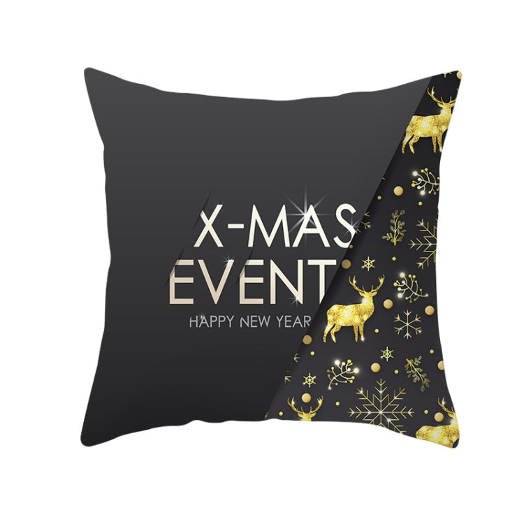 3 PCS Christmas Peach Skin Sofa Pillowcase Cushion Cover Without Pillow Core, Size: 45x45cm
