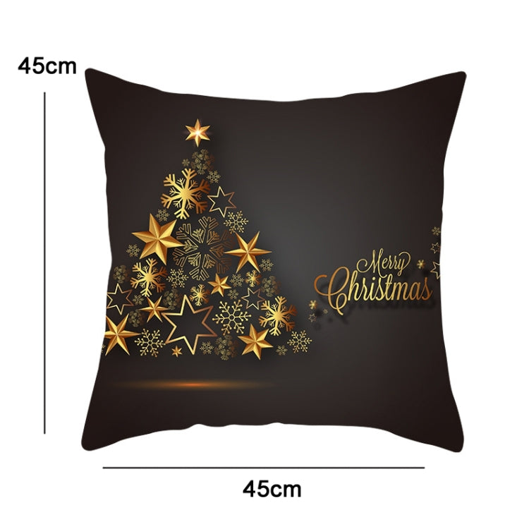3 PCS Christmas Peach Skin Sofa Pillowcase Cushion Cover Without Pillow Core, Size: 45x45cm