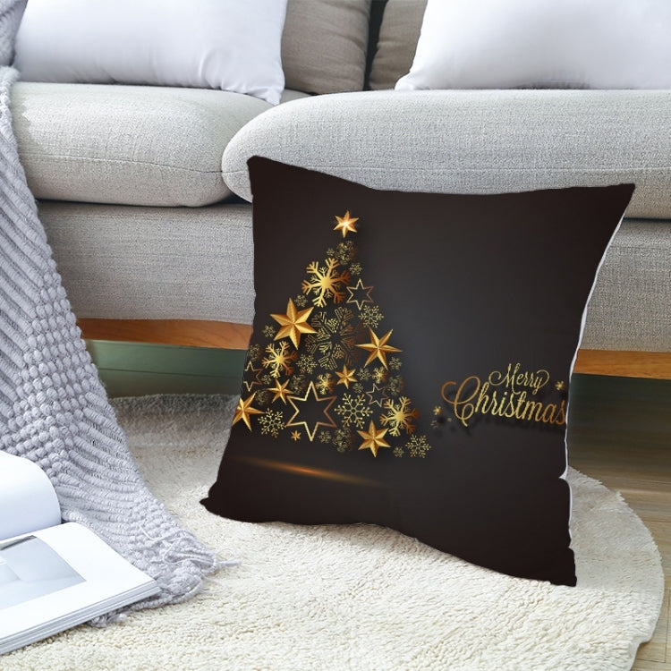 3 PCS Christmas Peach Skin Sofa Pillowcase Cushion Cover Without Pillow Core, Size: 45x45cm