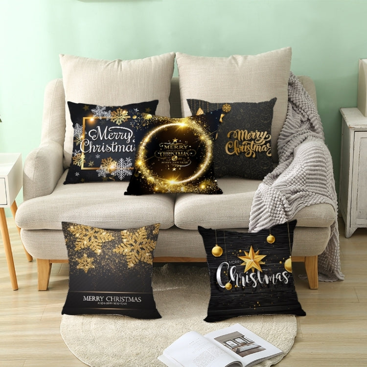 3 PCS Christmas Peach Skin Sofa Pillowcase Cushion Cover Without Pillow Core, Size: 45x45cm