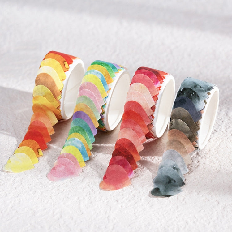 8 PCS Washi Tape Rainbow Fruit Tea Series Special-Shaped Hand-Painted Love Shape Hand Account Decoration Sticker