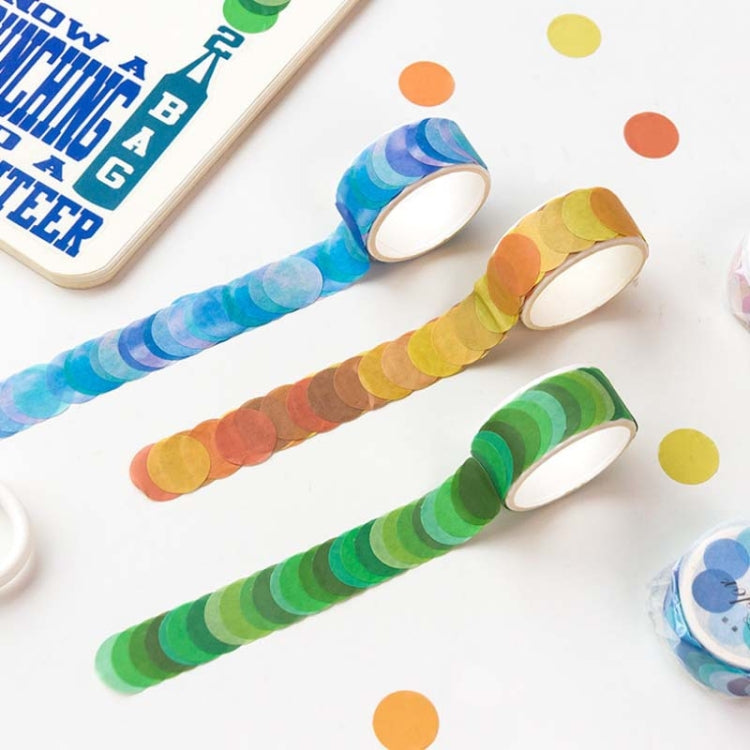 10 in 1 Washi Collage Tape Fresh Polka Dot Handbook Decoration Sticker