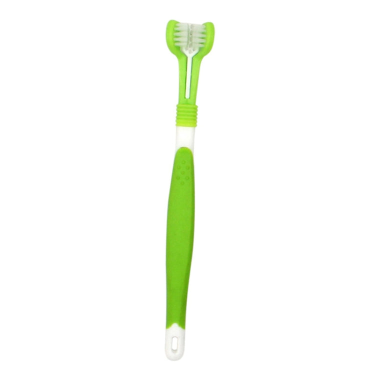 3 PCS 93044 Pet Supplies Pet Three-Head Toothbrush Multi-Angle Toothbrush