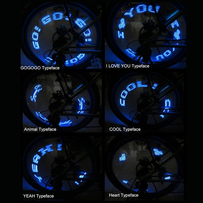 Double-side Bicycle Wheel Spoke LED Lights Lamps Cycle Tyre Tire Wheel Valve 7 LED Flash Light