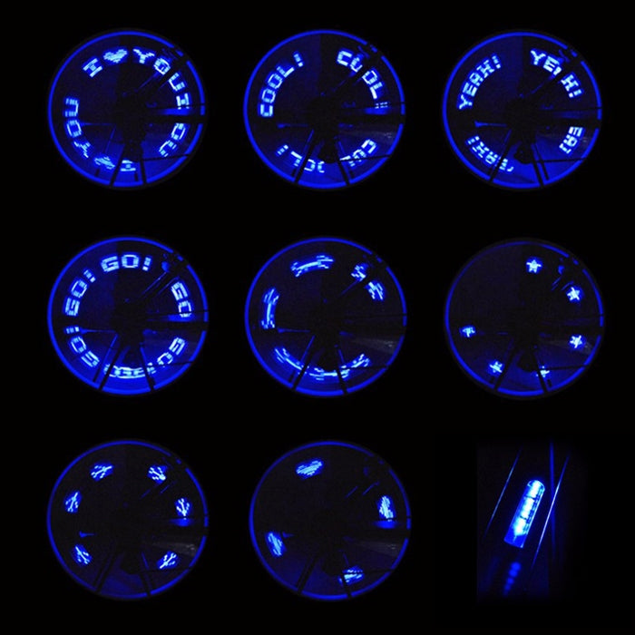 Double-side Bicycle Wheel Spoke LED Lights Lamps Cycle Tyre Tire Wheel Valve 7 LED Flash Light