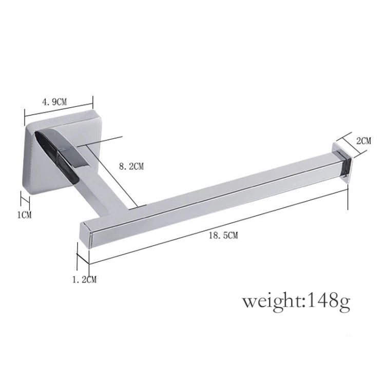 Stainless Steel Square Paper Towel Holder Bathroom Hardware Pendant Roll Paper Shelve(Silver)