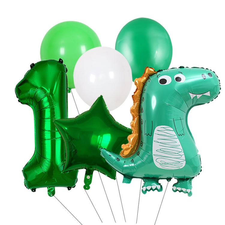 5934 Aluminum Membrane Latex Combination Dinosaur Digital Balloon Set Background Decoration Cartoon Balloon