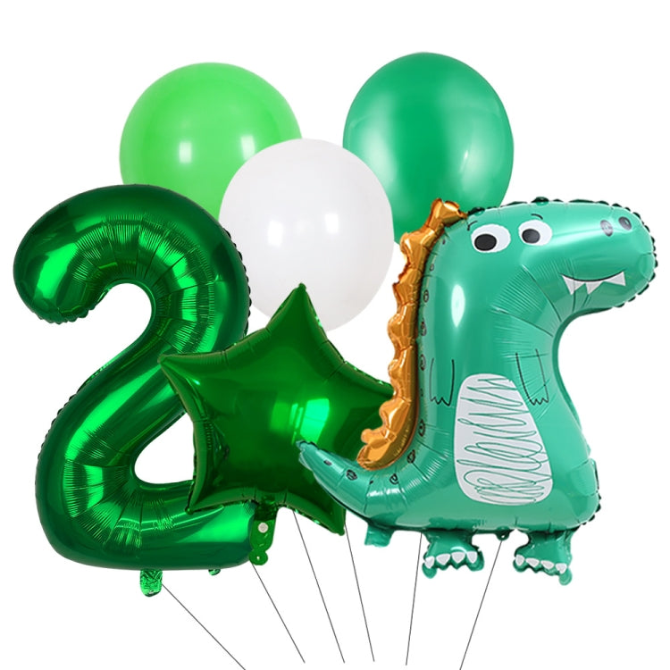 5934 Aluminum Membrane Latex Combination Dinosaur Digital Balloon Set Background Decoration Cartoon Balloon
