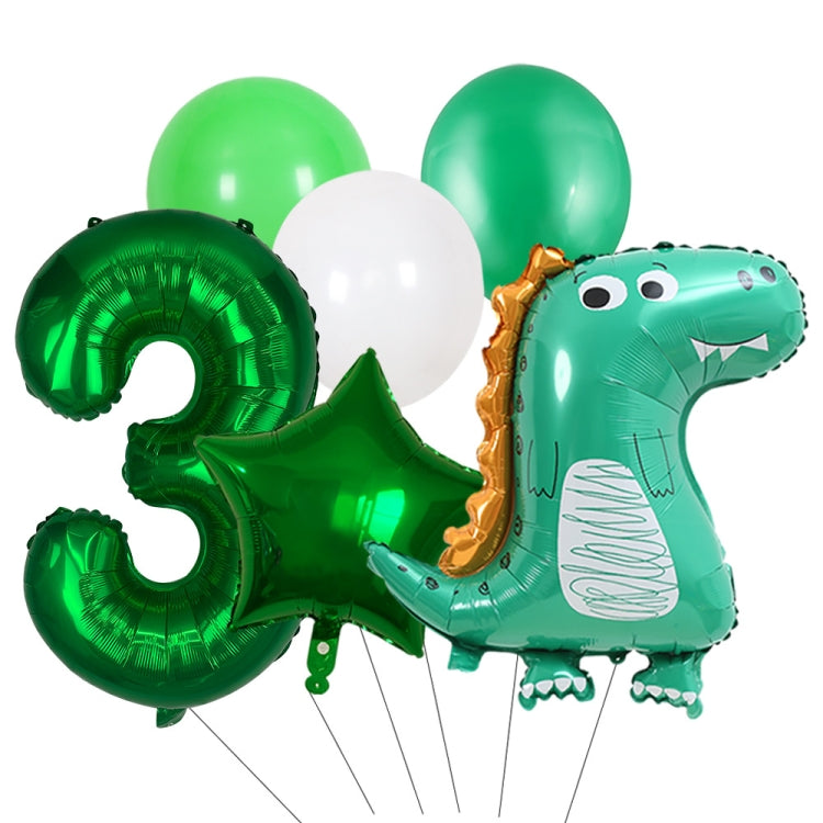 5934 Aluminum Membrane Latex Combination Dinosaur Digital Balloon Set Background Decoration Cartoon Balloon