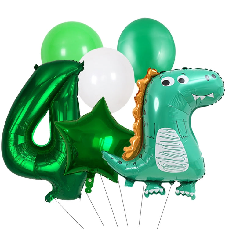 5934 Aluminum Membrane Latex Combination Dinosaur Digital Balloon Set Background Decoration Cartoon Balloon
