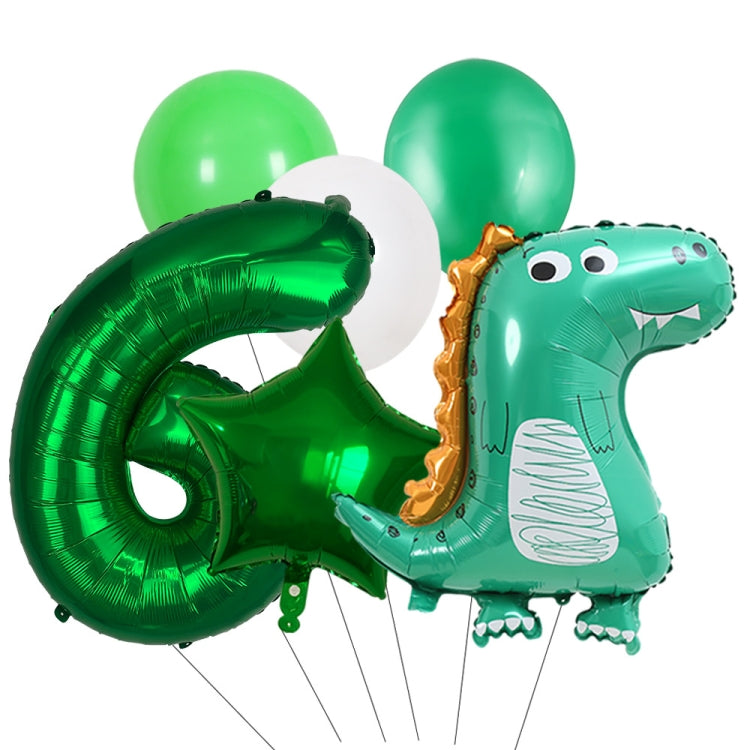 5934 Aluminum Membrane Latex Combination Dinosaur Digital Balloon Set Background Decoration Cartoon Balloon