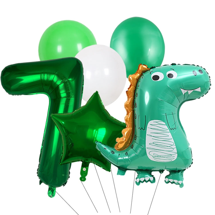 5934 Aluminum Membrane Latex Combination Dinosaur Digital Balloon Set Background Decoration Cartoon Balloon