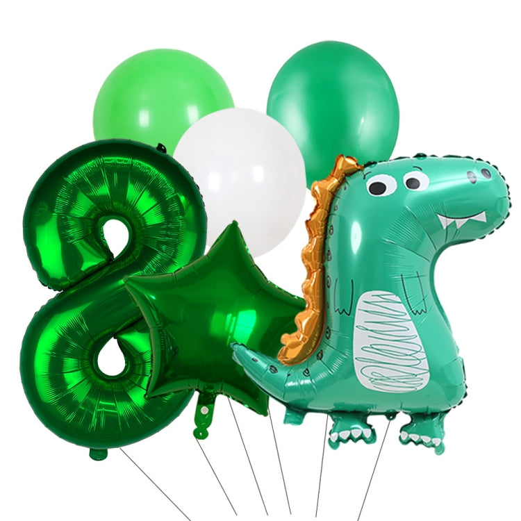 5934 Aluminum Membrane Latex Combination Dinosaur Digital Balloon Set Background Decoration Cartoon Balloon