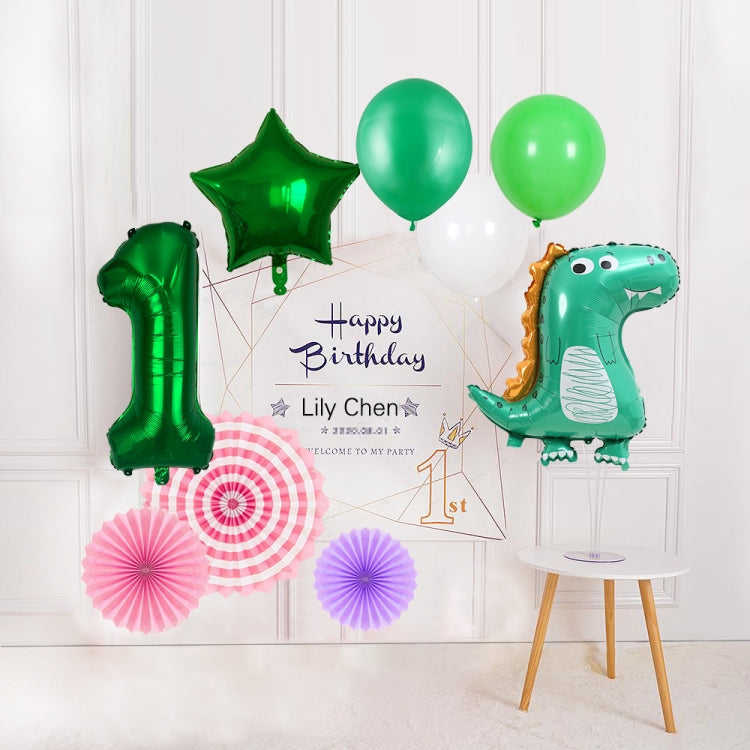 5934 Aluminum Membrane Latex Combination Dinosaur Digital Balloon Set Background Decoration Cartoon Balloon