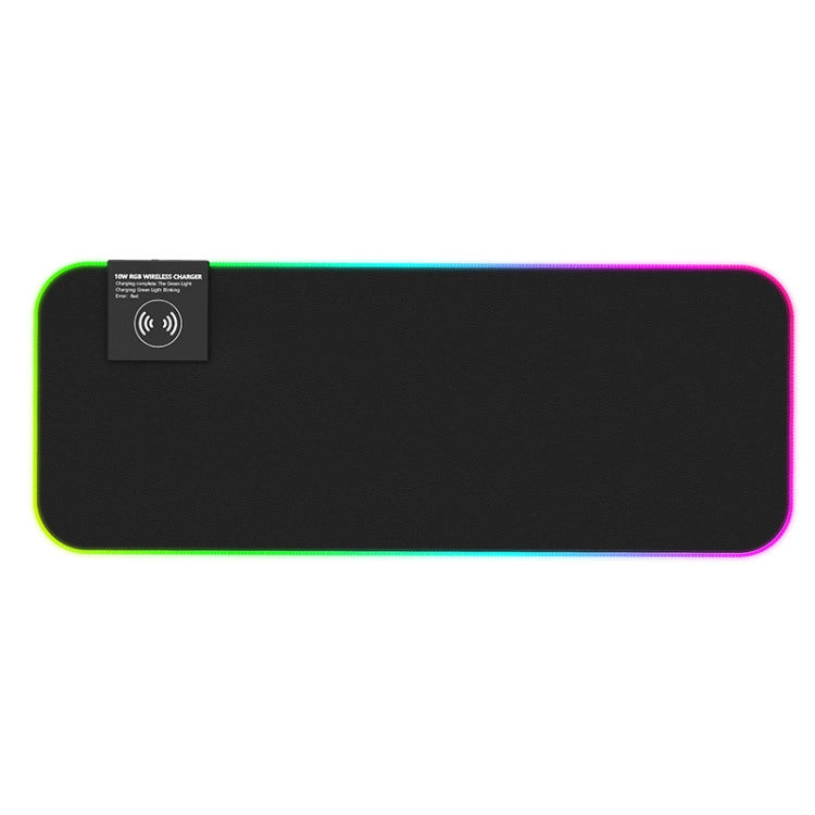 Wireless Charging Luminous Mouse Pad LED Gaming RGB Mouse Pad(Black)
