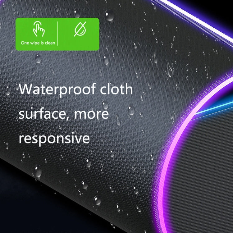 Wireless Charging Luminous Mouse Pad LED Gaming RGB Mouse Pad(Black)