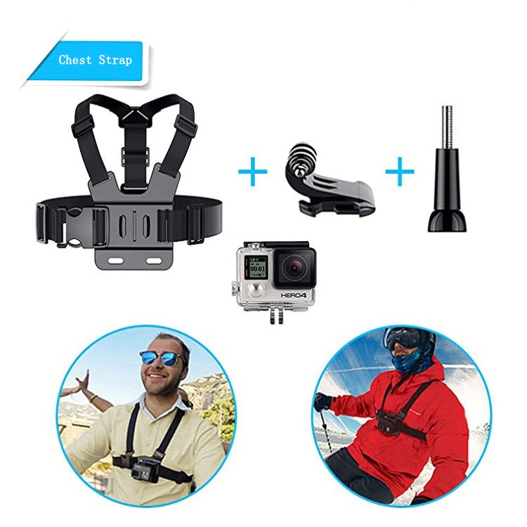 17 In 1  Action Camera Accessories Combo Kits for GoPro Hero11 Black / HERO10 Black / GoPro HERO9 Black / HERO8 Black / HERO7 /6 /5 /5 Session /4 Session /4 /3+ /3 /2 /1, DJI Osmo Action and Other Action Cameras(Black)