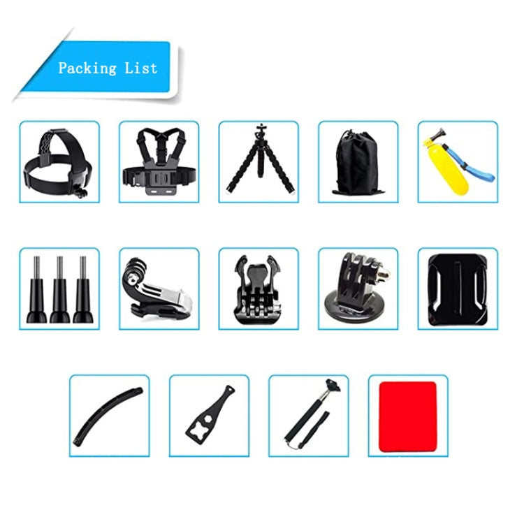 17 In 1  Action Camera Accessories Combo Kits for GoPro Hero11 Black / HERO10 Black / GoPro HERO9 Black / HERO8 Black / HERO7 /6 /5 /5 Session /4 Session /4 /3+ /3 /2 /1, DJI Osmo Action and Other Action Cameras(Black)