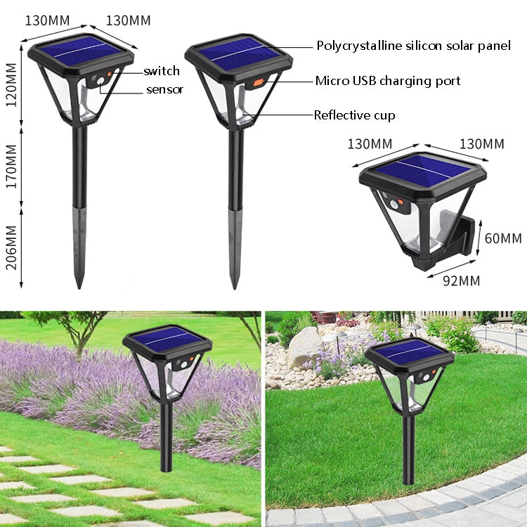 100 LEDs Solar Outdoor Waterproof Landscape Light Spotlight Lawn Light Tree Fence Wall Lamp, Style: White + Yellow Light