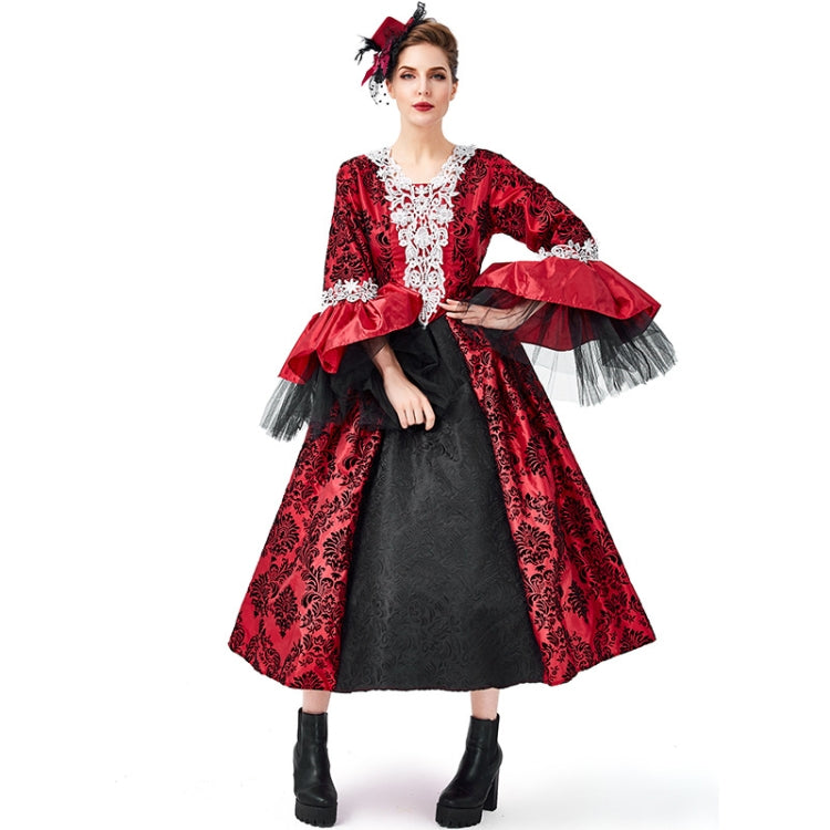 PS1972 Halloween Costume Adult Retro Lace Palace Dress, Size:
