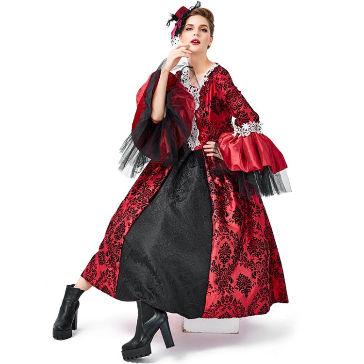 PS1972 Halloween Costume Adult Retro Lace Palace Dress, Size: