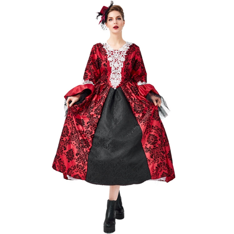 PS1972 Halloween Costume Adult Retro Lace Palace Dress, Size: