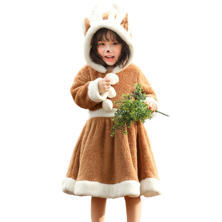 PS4509 Christmas Coral Fleece Animal Costume Christmas Elk Skirt, Size: