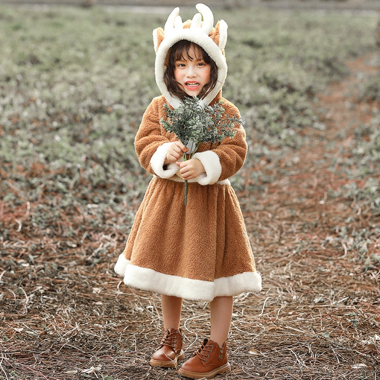 PS4509 Christmas Coral Fleece Animal Costume Christmas Elk Skirt, Size: