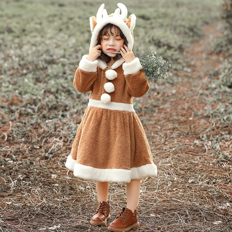 PS4509 Christmas Coral Fleece Animal Costume Christmas Elk Skirt, Size: