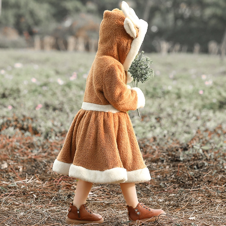 PS4509 Christmas Coral Fleece Animal Costume Christmas Elk Skirt, Size: