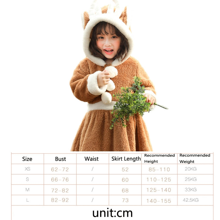 PS4509 Christmas Coral Fleece Animal Costume Christmas Elk Skirt, Size:
