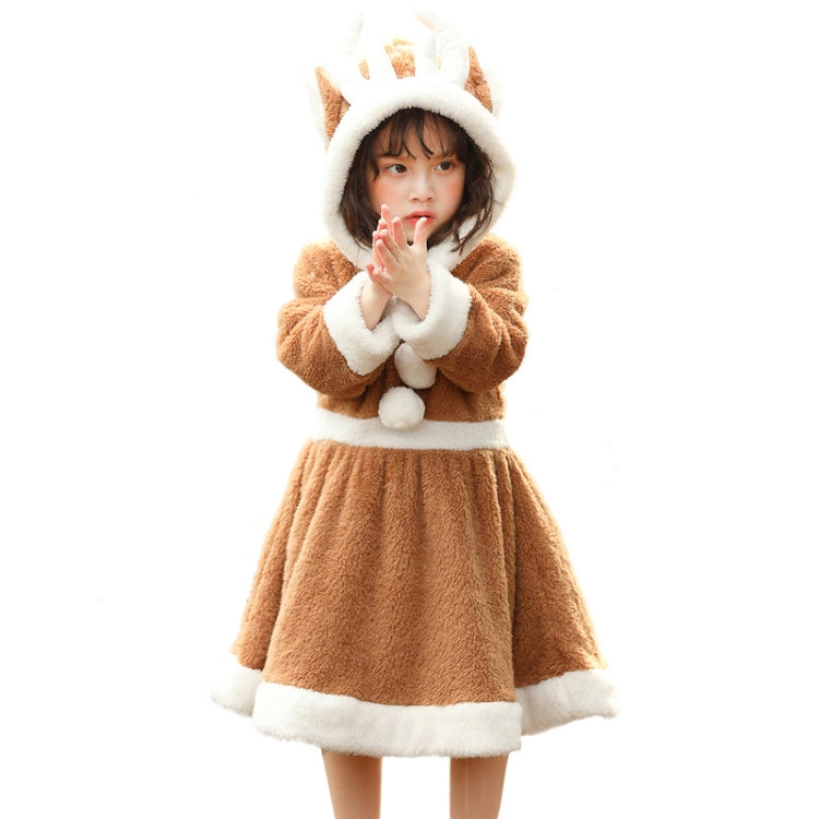 PS4509 Christmas Coral Fleece Animal Costume Christmas Elk Skirt, Size: