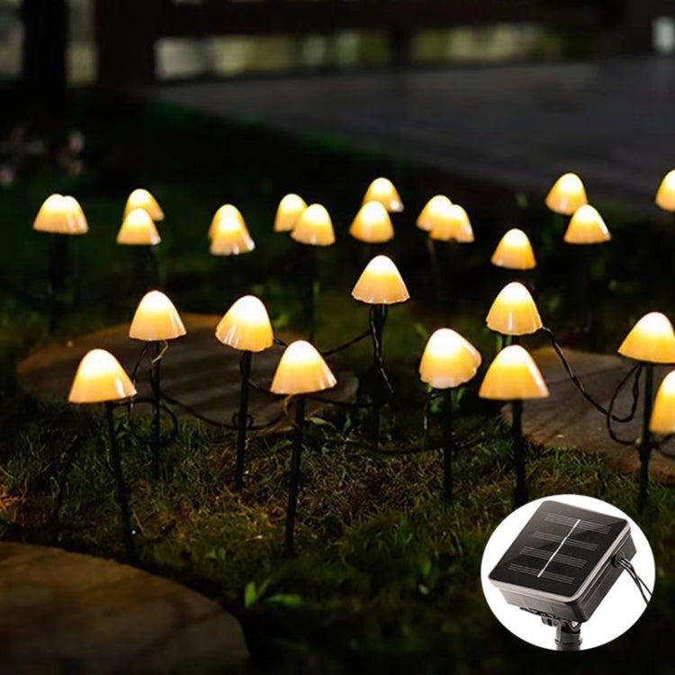 5m 20 LEDs Solar Mushroom Lawn Light Outdoor Waterproof Garden Villa Landscape Decorative String Lights