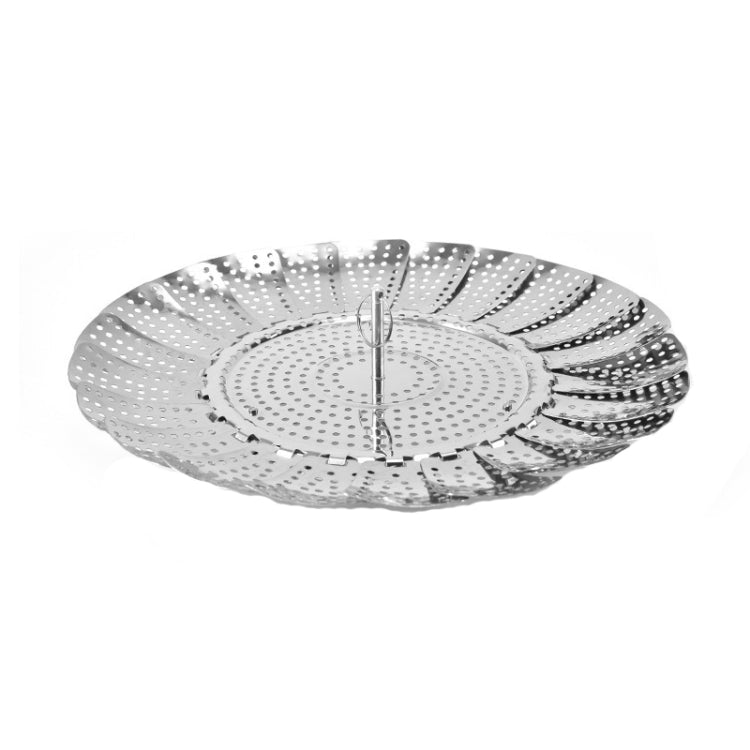 Thickened And Retractable Stainless Steel Round Steamer, Specification: Classic Large (11 Inch)