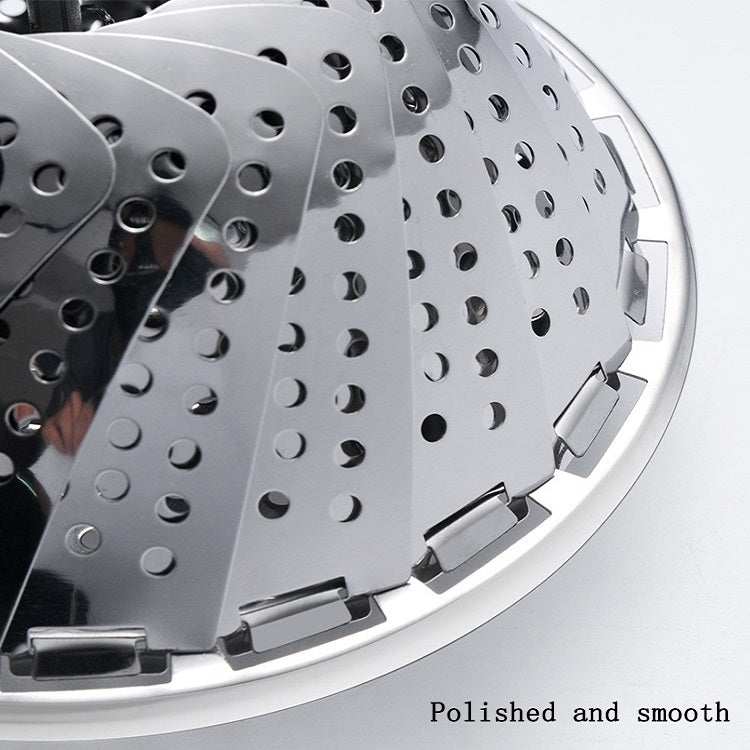 Thickened And Retractable Stainless Steel Round Steamer, Specification: Classic Large (11 Inch)